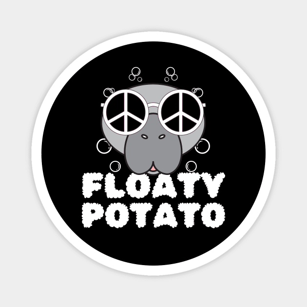 Manatees Floaty Potato Magnet by The WYLD Tribe